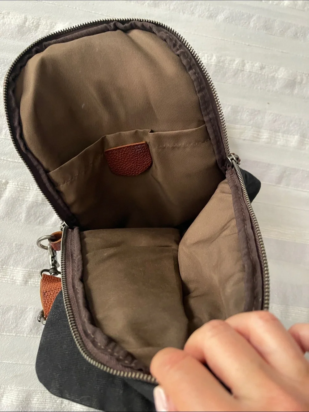 AOTIAN  Unisex Waxed Canvas Sling Backpack